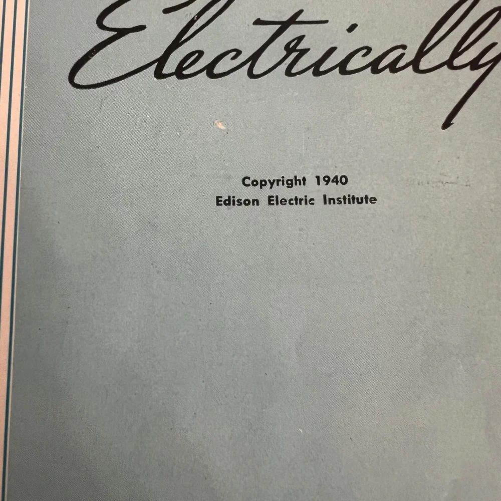 Vintage‎ 1940 Meals Go Modern Electrically Cookbook Edison Electric Institute